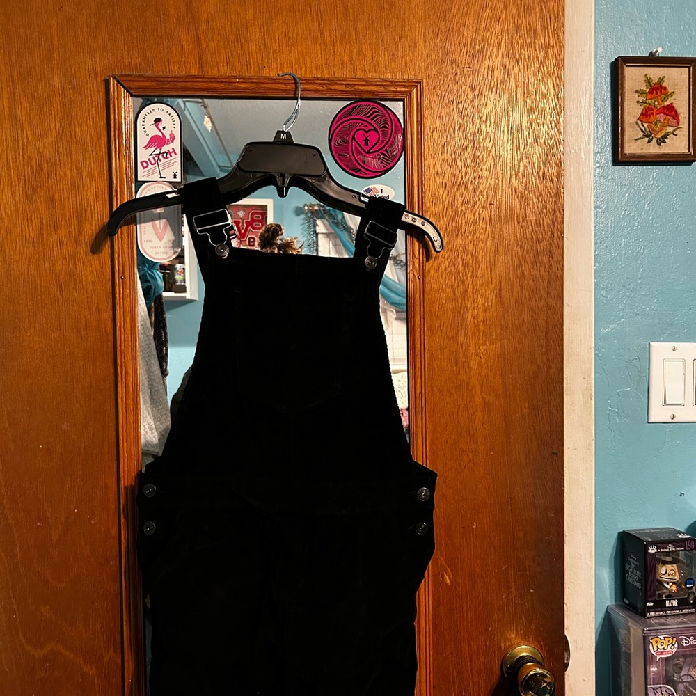 Black Corduroy Overalls